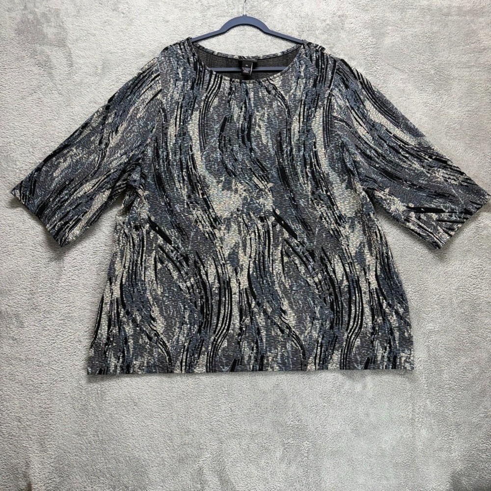 Maggie Barnes Top Womens 3X Plus Pullover Blouse